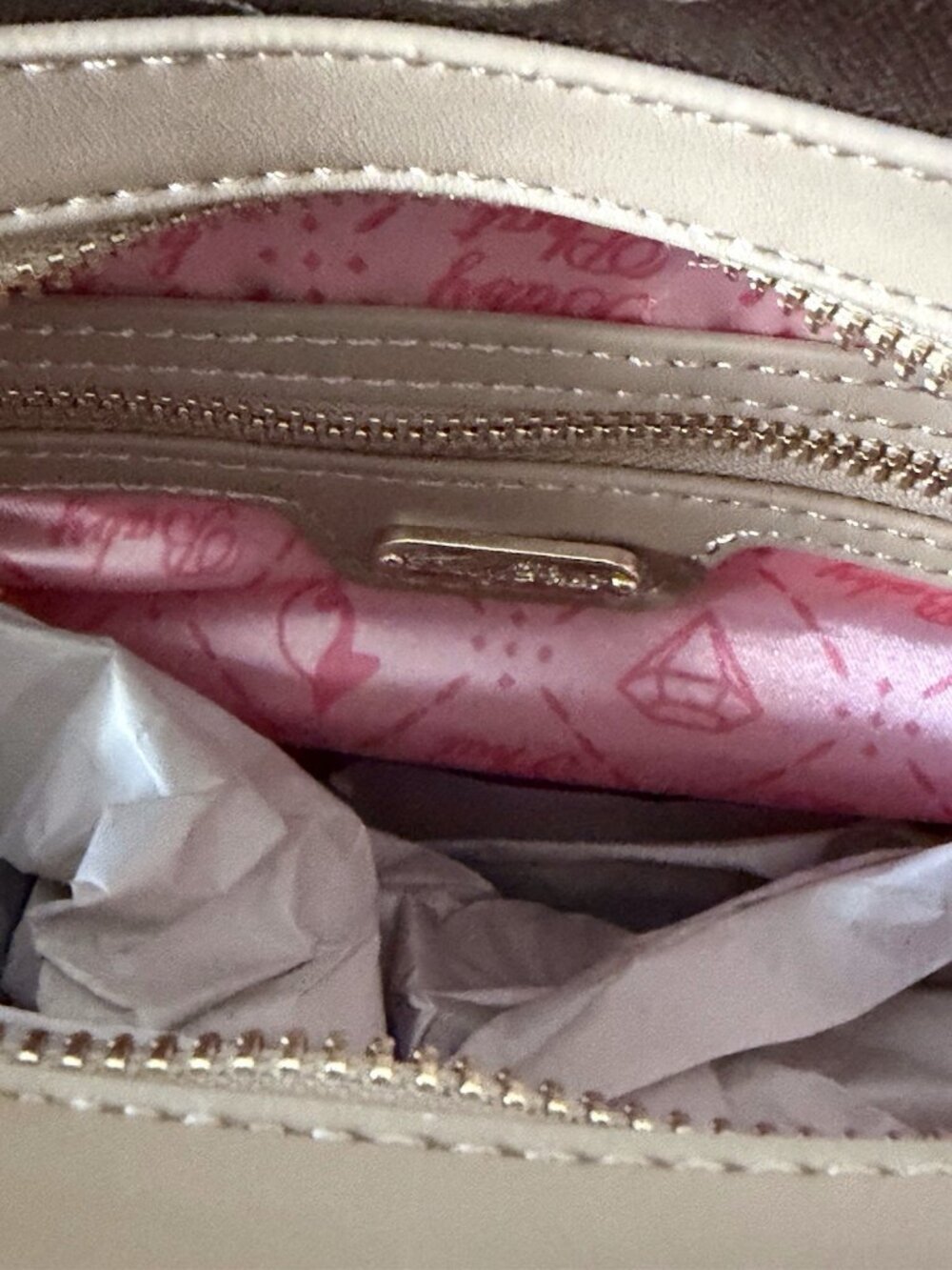 Baby Phat Croc Embossed Studded Cat Satchel Bowler Bag Brown Gold Y2K Viral NEW - Picture 2 of 13